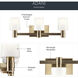 Adani 3 Light 24 inch Champagne Bronze Bath Bracket Wall Light, 3 Arm